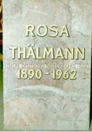 Grab-/Gedenkplatte "Rosa Thälmann"