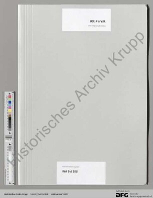 Schreiben der Berndorfer Metallwarenfabrik an die Firma Krupp. [Regest der Archivalie FAH 2 B 103]