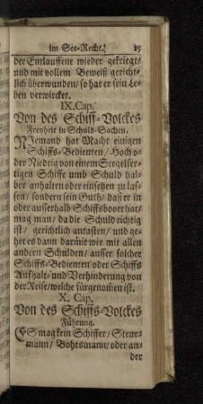 X. Von des Schiffs-Volckes Führung.