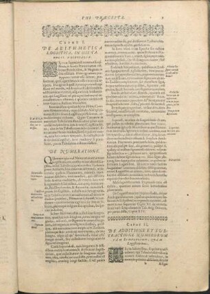 Caput I. De Arithmetica Logistica, In His Tabulis Necessaria.