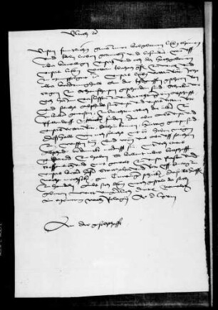 Graf Ulrich V. teilt der Rittergesellschaft eine Abschrift des Abschieds zu Schaffhausen vom 26. Aug. mit und schlägt zur Beratung desselben einen Tag zu Tübingen auf 4. Sept. vor.