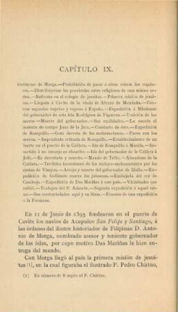 Capítulo IX. Gobierno de Morga. - ...