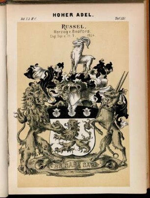 Taf. 331. Russel, Herzog v. Bedford. Engl. Dipl. v. 11. V. 1694.