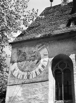 Sonnenuhr : Sonnenuhr (um 1700). Eichstätt, Ehem. Johanniskirche