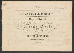 Ochsen-Menuet für's Piano-Forte : menuet de boeuf