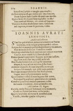 Joannis Aurati Lemovicis.