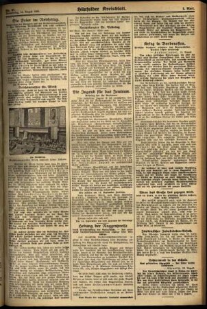 Zweite Ausgabe vom Donnerstag, den 14. August 1930.