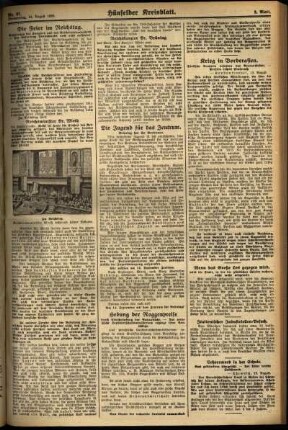 Zweite Ausgabe vom Donnerstag, den 14. August 1930.