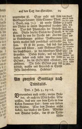 29-40, Am zweyten Sonntage nach Trinitatis