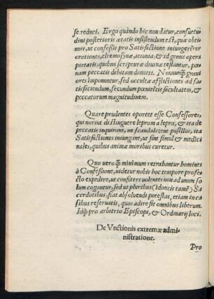 De Unctionis extremae administratione.