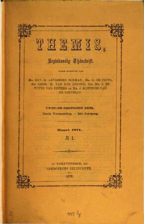 Themis. 32. 1871, Nr. 1 - 4 = Verzameling 3, Jg. 2