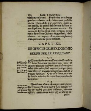 Caput XIII. De Officiis Quæ Ex Dominio Rerum Per Se Resultant.