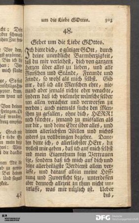 Gebet um die Liebe GOttes.