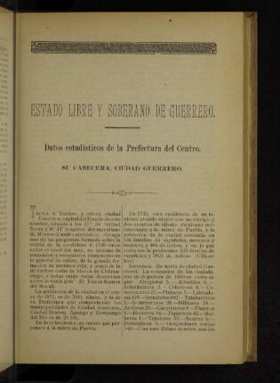 Estado libre y soberano de Guerrero.