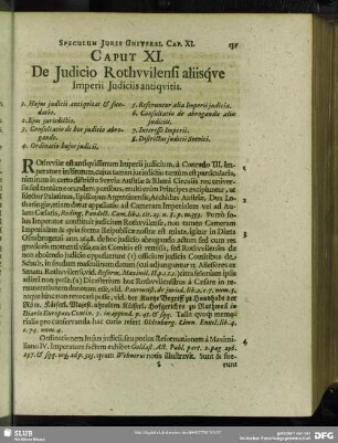 Caput XI. De Iudicio Rothwilensi aliisque Imperii Iudiciis antiquitis