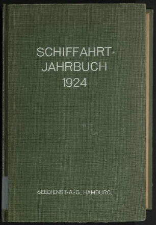 Schiffahrt-Jahrbuch 1924; Jg. 5