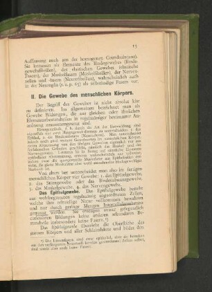 II. Die Gewebe des menschlichen Körpers.