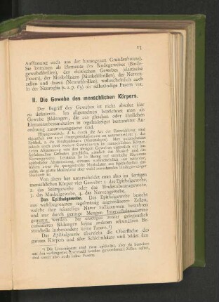 II. Die Gewebe des menschlichen Körpers.