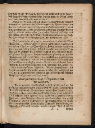 Weither Außführung der Disputation von der Wandlung.