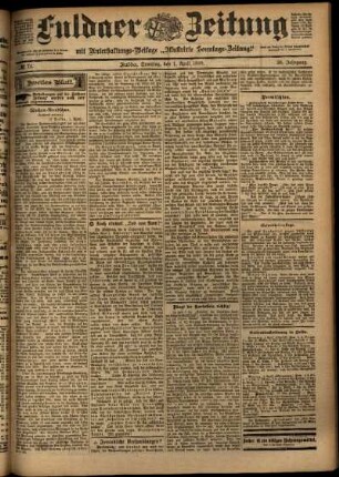 Zweite Ausgabe vom Samstag, den 01. April 1899.