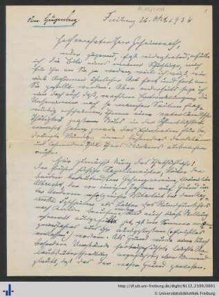 Nachlass L. Schemann (NL 12/2109) : Korrespondenz zwischen Alfred Hugenberg, Ludwig Schemann