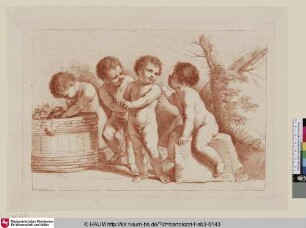 [Boys Pressing Grapes; Knaben pressen Weintrauben]
