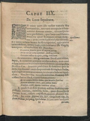 Caput IIX. De Loco Sepulturae.