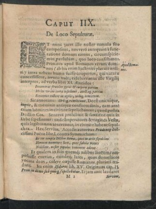 Caput IIX. De Loco Sepulturae.