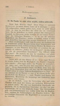 468-479 Bekenntnisse : III. Das Wunder ist nicht allein möglich, sonden nothwendig