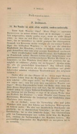 468-479 Bekenntnisse : III. Das Wunder ist nicht allein möglich, sonden nothwendig