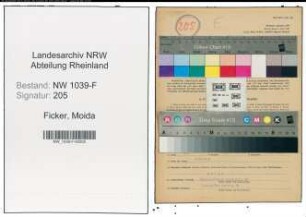Entnazifizierung Moida Ficker , geb. 06.12.1907 ()