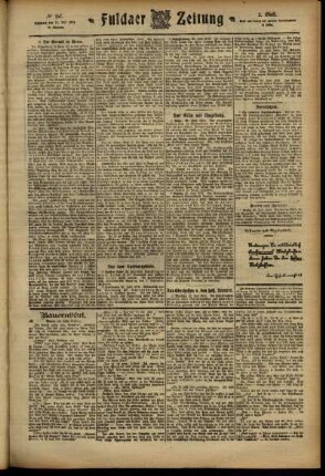 Zweite Ausgabe vom Mittwoch, den 24. Juli 1912.