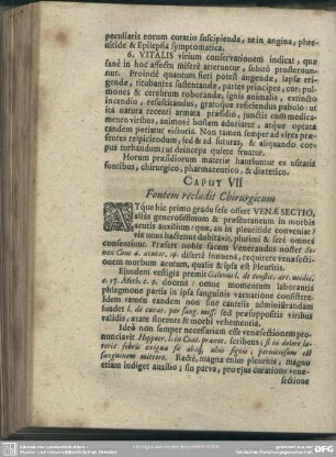 Caput VII. Fontem recludit Chirurgicum