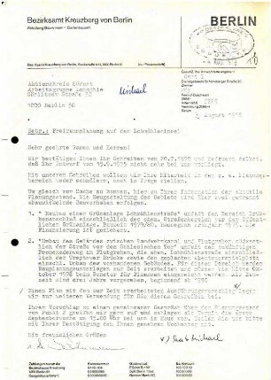 Protokolle und Briefwechsel: Aktionskreis SüdOst, Maßnahmen der sozialen Infrastruktur, 1978-1980