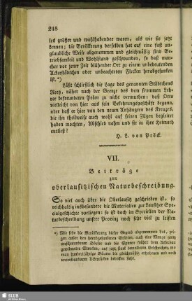 Beiträge zur oberlausitzischen Naturbeschreibung