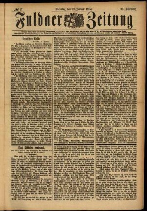 Ausgabe vom Dienstag, den 23. Januar 1894.