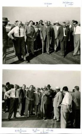 Bereisung der im Bau befindlichen A 5 durch den Bundesminister für Verkehr Dr. Hans-Christoph Seebohm am 11.07.1958