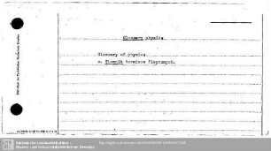 Glossary physics