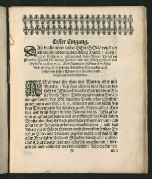 [Erster Eingang. - Ander Eingang.]