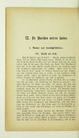 IX. Die Marschen unseres Landes