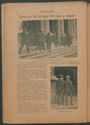 Como en los tiempos de capa y espada