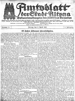 Nummer 14 : Freitag, den 6. April 1923