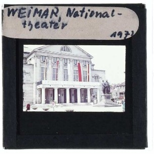 Weimar, Deutsches Nationaltheater und Staatskapelle,Weimar, Goethe–Schiller Monument