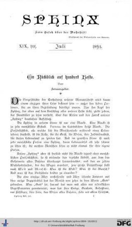 Heft 1 Juli 1894