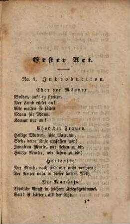 Marie oder Die Regiments-Tochter : komische Oper in 2 Abtheilungen ; Arien und Gesänge