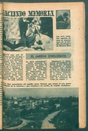 Haciendo memoria: El Jardín Zoológico