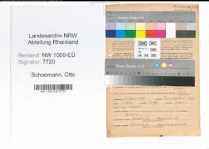 Entnazifizierung Otto Schoemann, geb. 10.06.1899 (Justizinspektor)