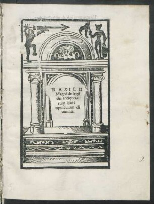 BASILII || Magni de legẽdis antiquo-||rum libris || pousculum di||uinum.||