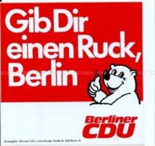 Wahlkampf-Aufkleber der Berliner CDU
