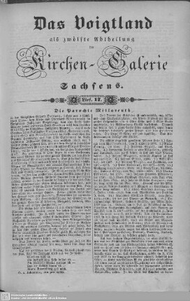 Die Parochie Mislareuth, Münchenreuth, Parochie Erlbach : 17. Lieferung